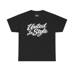 United In Style Script T Shirt – Retro Script Streetwear Graphic Tee | Unisex Classic Logo Shirt