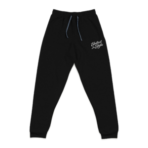 United In Style Joggers – Black Embroidered Streetwear Sweatpants (Unisex)