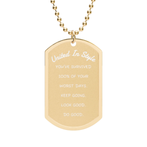 Personalized Military-Style Dog Tag Necklace — Custom Engraved Name Plate